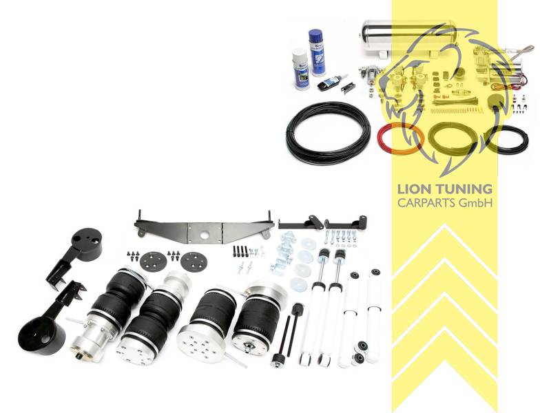 Nicht für Fahrzeuge mit Niveauregulierung / Luftfederung, nicht für Sonderausführungen F123, Langversion V123, 11,5L Tank chrom / ViAir Kompressor chrom, fest, weiss, Stahl verzinkt, Eintragungspflichtig / Teilegutachten wird nach Kauf spezifisch ausgestellt